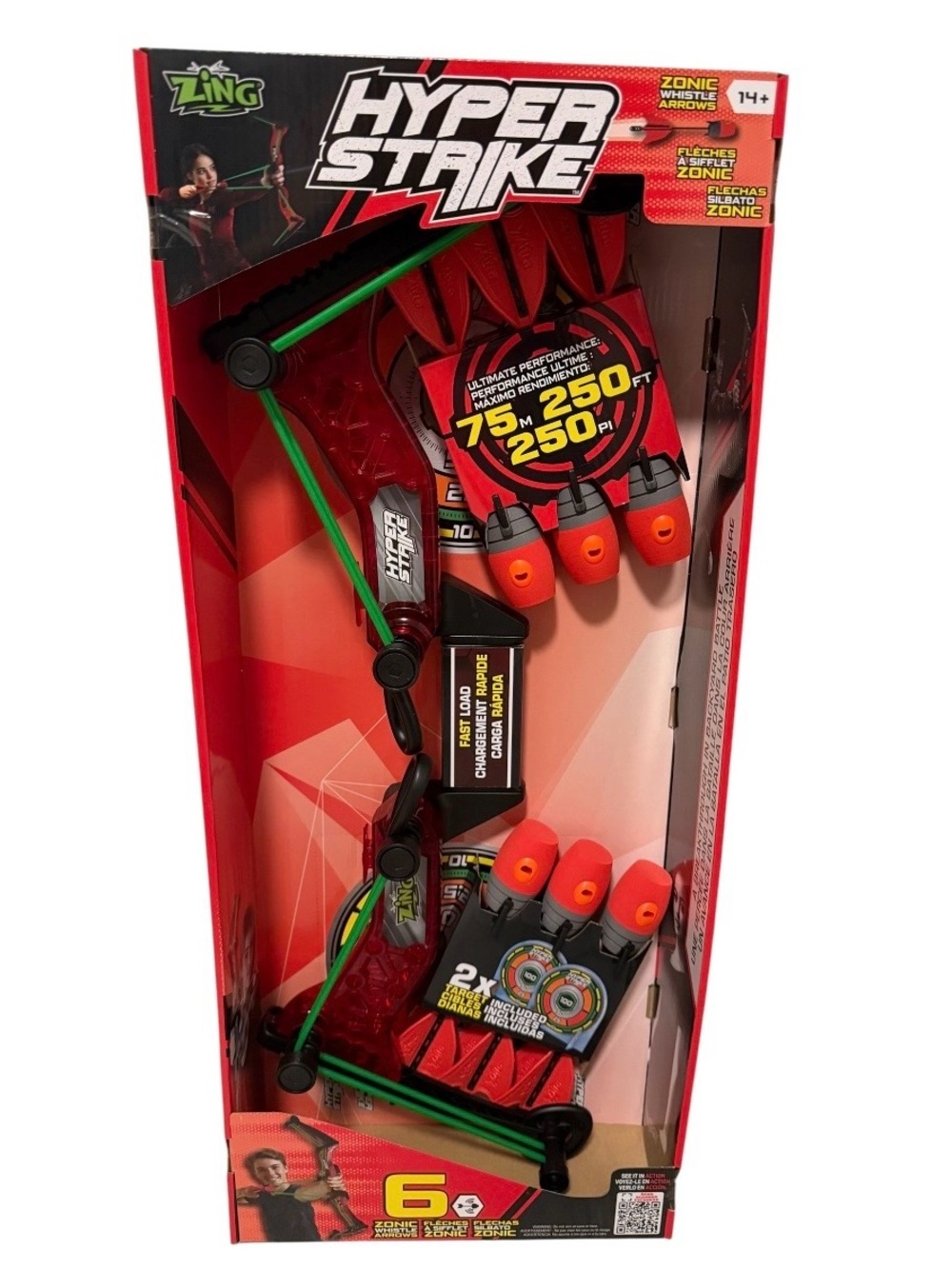 Zing Hyper Strike Youth Foam Arrow Bow - Red & Green NEW